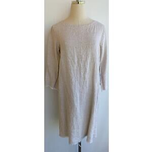 Studio 412 linen 3/4 sleeve shirt dress sz S